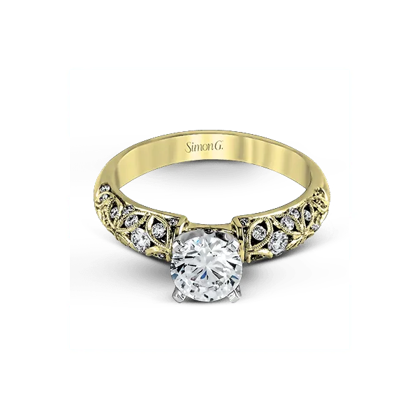 18k Yellow Gold Semi-mount Engagement Ring Image 2 Diamond Showcase Longview, WA
