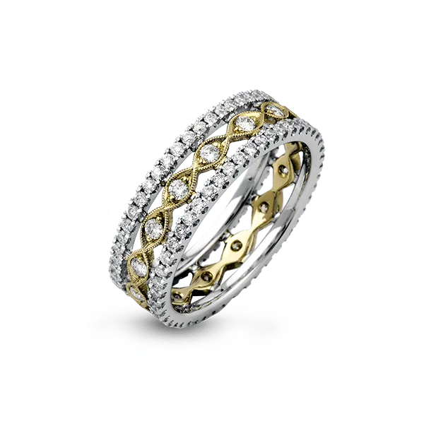 18k Two-tone Gold Anniversary Band Quenan's Fine Jewelers Georgetown, TX