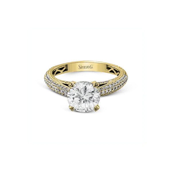 18k Yellow Gold Semi-mount Engagement Ring Image 2 Diamond Showcase Longview, WA