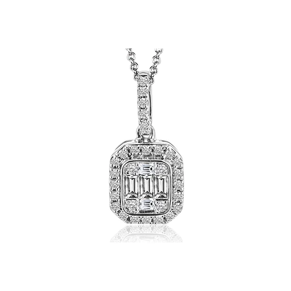 18k White Gold Diamond Pendant Diamond Showcase Longview, WA