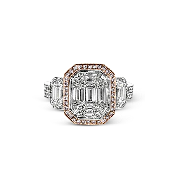 18k White & Rose Gold Engagement Ring Image 2 Diamonds Direct St. Petersburg, FL