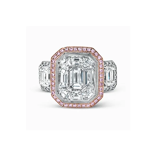 18k White & Rose Gold Semi-mount Engagement Ring Image 2 Diamond Showcase Longview, WA