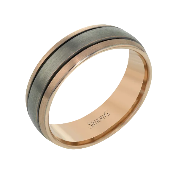 18k White & Rose Gold Men's Wedding Band Almassian Jewelers, LLC Grand Rapids, MI