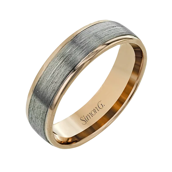 18k White & Rose Gold Men's Wedding Bands Quenan's Fine Jewelers Georgetown, TX