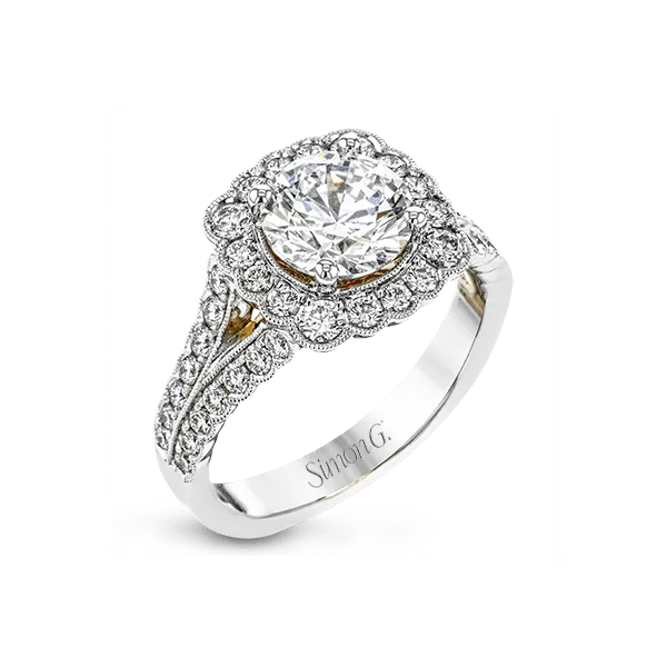 18k White & Rose Gold Semi-mount Engagement Ring Diamond Showcase Longview, WA
