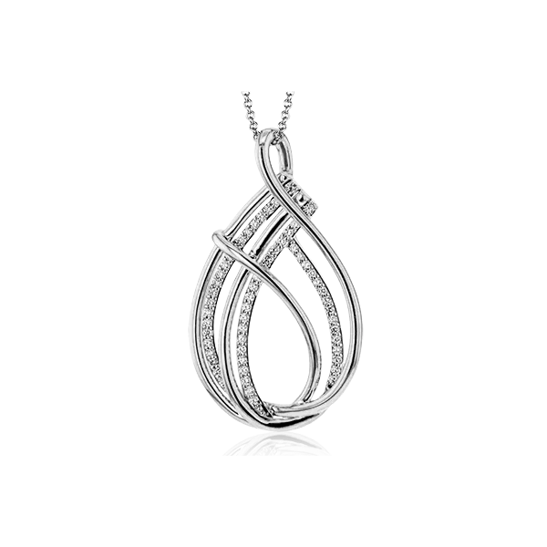 18k White Gold Diamond Pendant Diamond Showcase Longview, WA