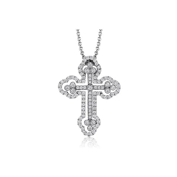 18k White Gold Diamond Cross Diamond Showcase Longview, WA