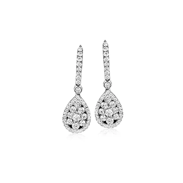 18k White Gold Diamond Earrings Almassian Jewelers, LLC Grand Rapids, MI
