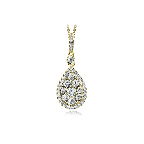 18k Yellow Gold Diamond Pendant Diamonds Direct St. Petersburg, FL