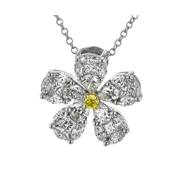 18k White Gold Diamond Pendant Diamonds Direct St. Petersburg, FL
