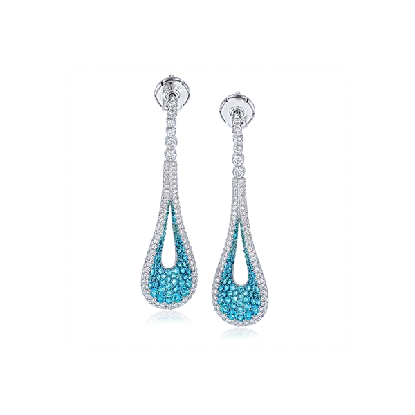 18k White Gold Gemstone Earrings James & Williams Jewelers Berwyn, IL