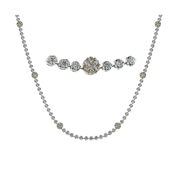 18k White & Rose Gold Diamond Necklace Diamond Showcase Longview, WA