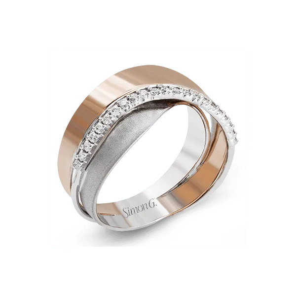 18k White & Rose Gold Diamond Fashion Ring Diamond Showcase Longview, WA