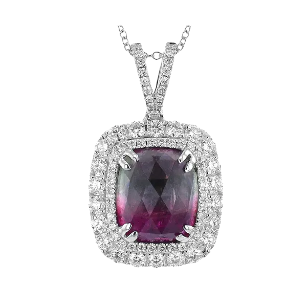 18k White Gold Gemstone Pendant Diamond Showcase Longview, WA
