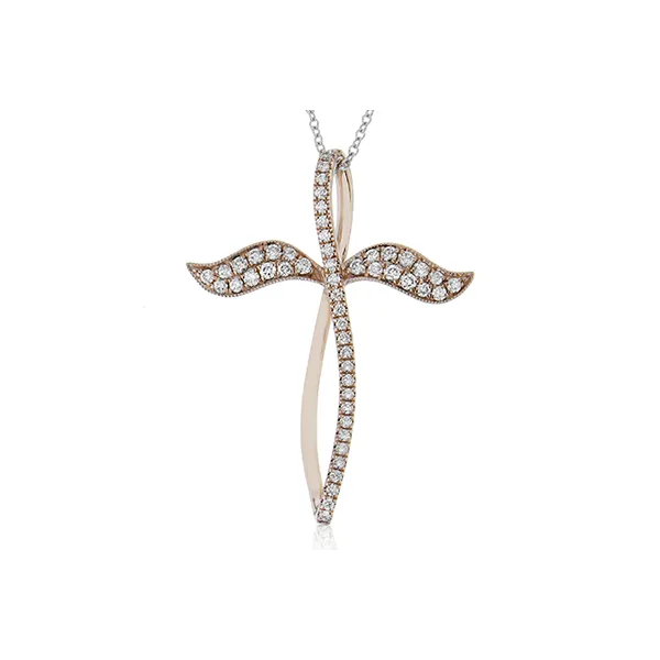 18k Rose Gold Diamond Cross Diamond Showcase Longview, WA
