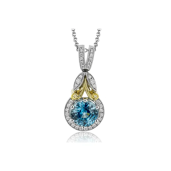 18k Two-tone Gold Gemstone Pendant Diamond Showcase Longview, WA