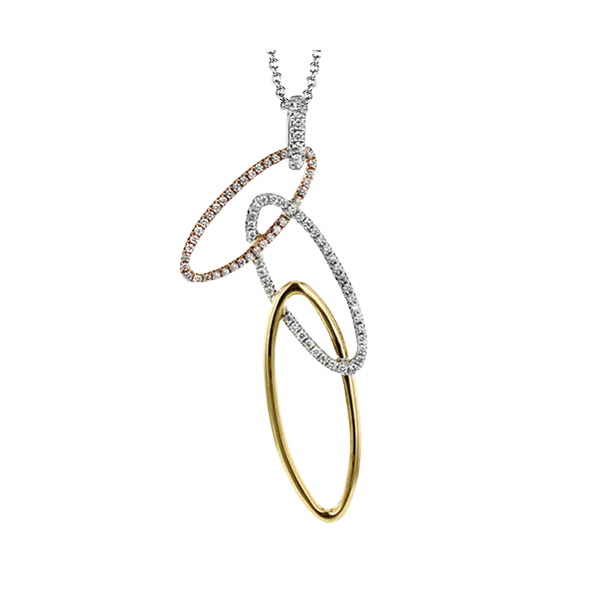 18k Tri-color Gold Diamond Pendant Diamond Showcase Longview, WA