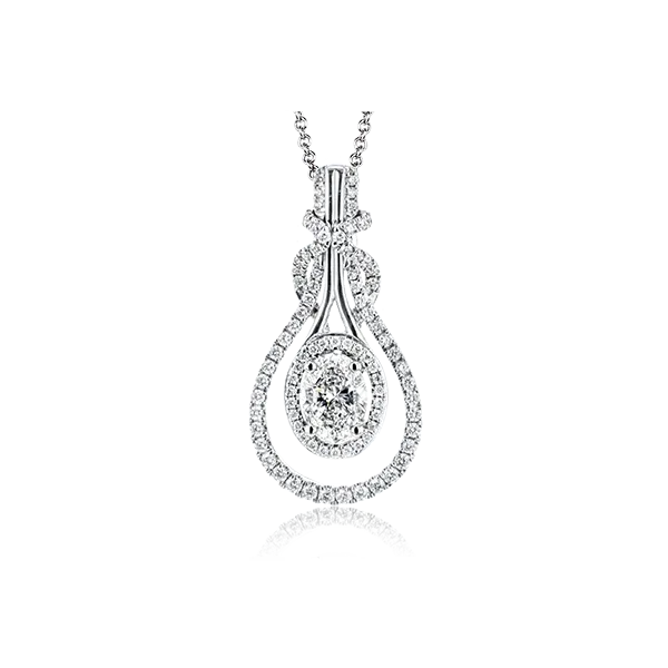 18k White Gold Diamond Pendant Diamond Showcase Longview, WA