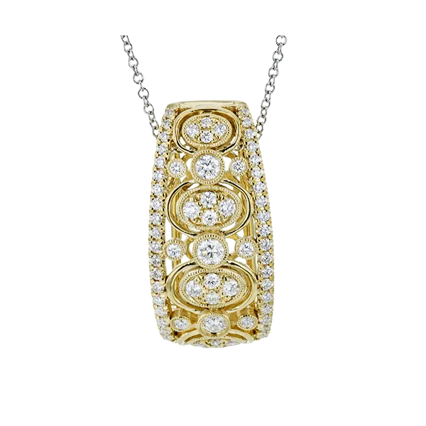 18k Yellow Gold Diamond Pendant Diamond Showcase Longview, WA