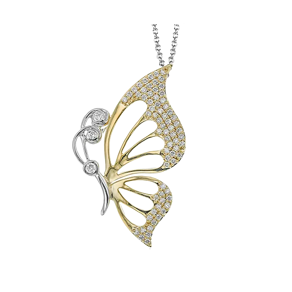 18k Two-tone Gold Diamond Pendant Diamonds Direct St. Petersburg, FL
