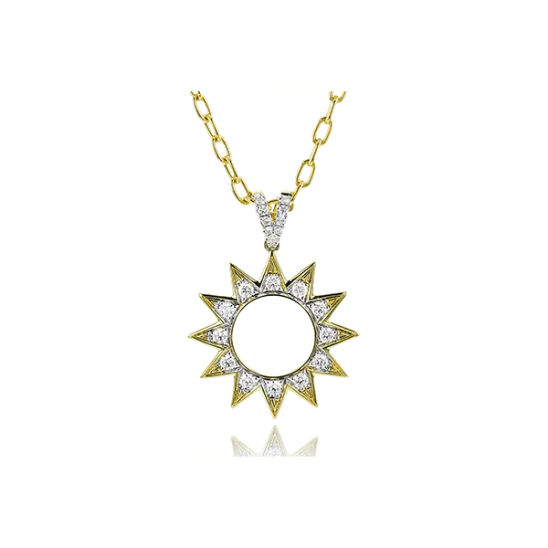 18k Yellow Gold Diamond Pendant Diamond Showcase Longview, WA
