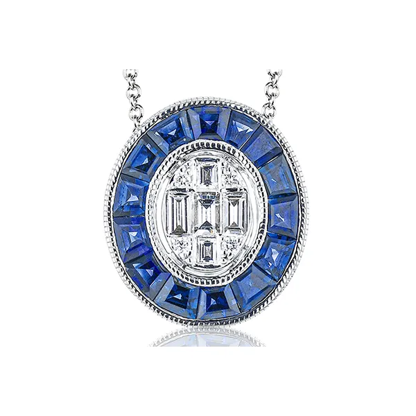 18k White Gold Gemstone Pendant Diamond Showcase Longview, WA