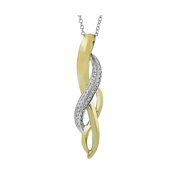 18k Two-tone Gold Diamond Pendant Diamonds Direct St. Petersburg, FL