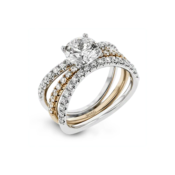 18k White & Rose Gold Wedding Set Diamond Showcase Longview, WA