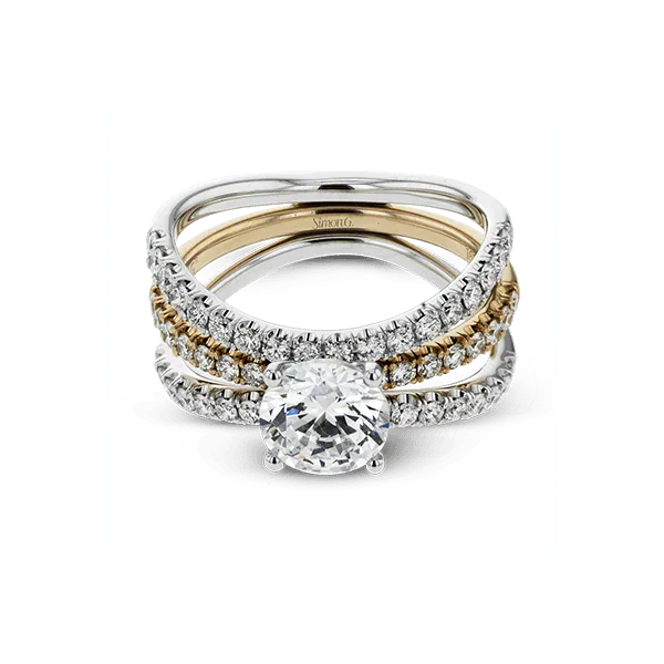 18k White & Rose Gold Wedding Set Image 2 Diamond Showcase Longview, WA