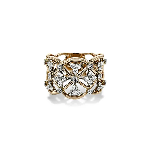 18k White & Rose Gold Diamond Fashion Ring Image 2 Quenan's Fine Jewelers Georgetown, TX