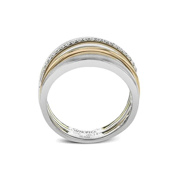 18k Tri-color Gold Diamond Fashion Ring Image 3 Diamond Showcase Longview, WA