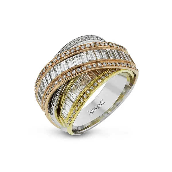 18k Tri-color Gold Diamond Fashion Ring Diamond Showcase Longview, WA