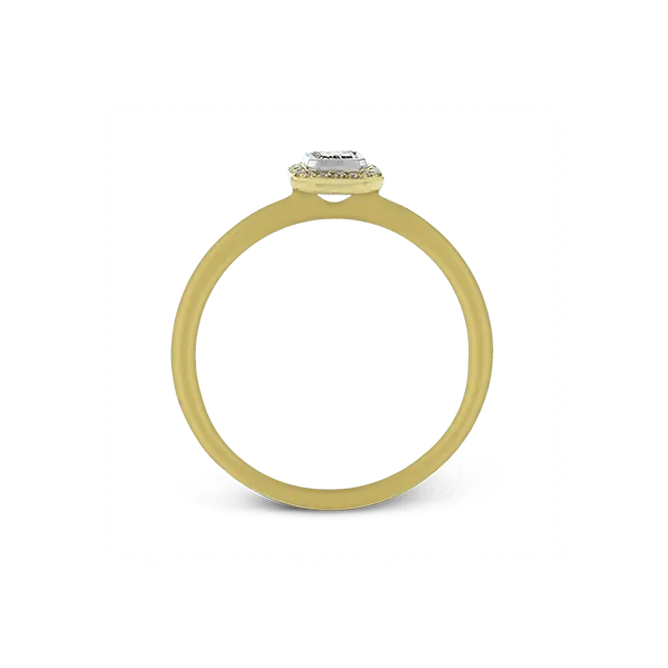 18k Yellow Gold Semi-mount Engagement Ring Image 3 Diamonds Direct St. Petersburg, FL