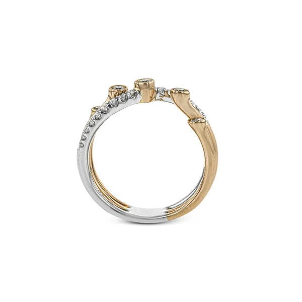 18k White & Rose Gold Diamond Fashion Ring Image 3 Diamond Showcase Longview, WA