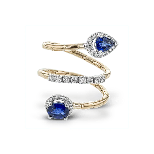 18k White & Rose Gold Gemstone Fashion Ring Image 2 Diamonds Direct St. Petersburg, FL