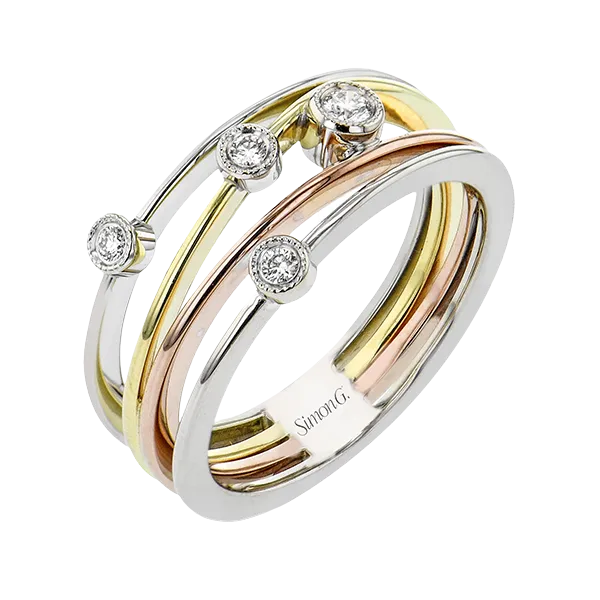 18k Tri-color Gold Diamond Fashion Ring Diamond Showcase Longview, WA