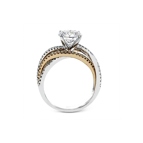 18k White & Rose Gold Semi-mount Engagement Ring Image 3 Diamonds Direct St. Petersburg, FL