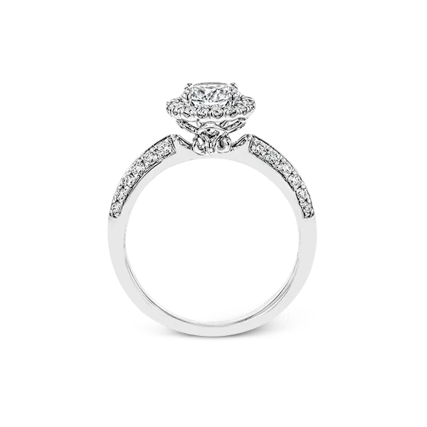 18k White Gold Semi-mount Engagement Ring Image 3 Jim Bartlett Fine Jewelry Longview, TX