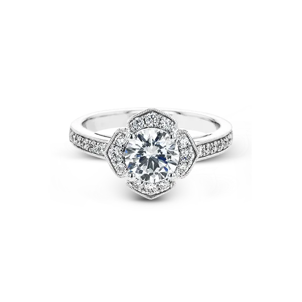 18k White Gold Semi-mount Engagement Ring Image 2 Diamond Showcase Longview, WA