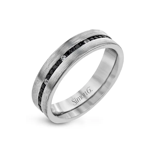 18k Black Gold Men's Wedding Band Diamonds Direct St. Petersburg, FL