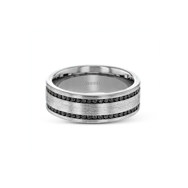 14k White Gold Men's Wedding Bands Image 2 Almassian Jewelers, LLC Grand Rapids, MI