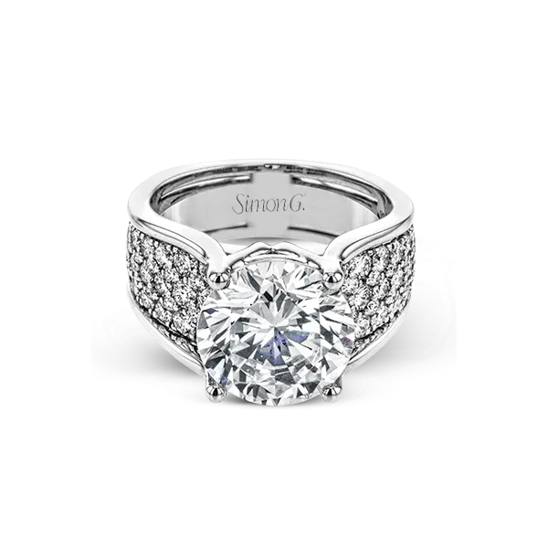 18k White Gold Semi-mount Engagement Ring Image 2 Diamond Showcase Longview, WA