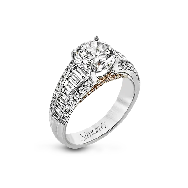 18k White & Rose Gold Semi-mount Engagement Ring Diamond Showcase Longview, WA
