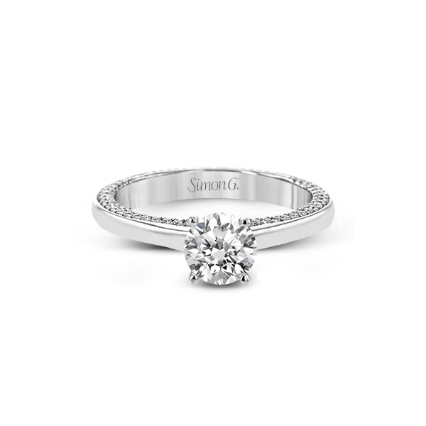 18k White Gold Semi-mount Engagement Ring Image 2 Diamond Showcase Longview, WA