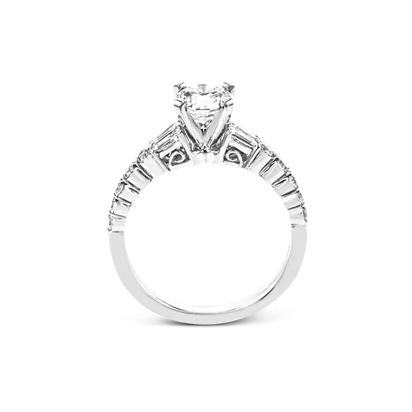 18k White Gold Semi-mount Engagement Ring Image 3 Jim Bartlett Fine Jewelry Longview, TX