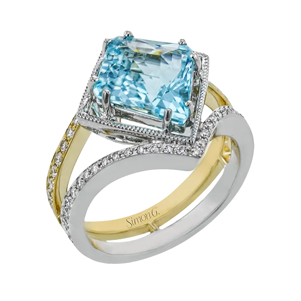 18k Two-tone Gold Gemstone Fashion Ring Jim Bartlett Fine Jewelry Longview, TX