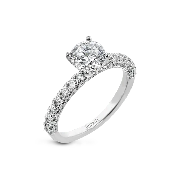 18k White Gold Semi-mount Engagement Ring Diamonds Direct St. Petersburg, FL