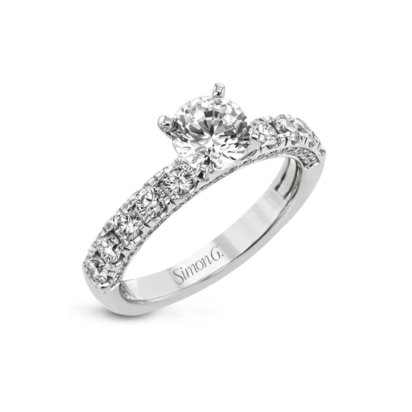 18k White Gold Semi-mount Engagement Ring Diamonds Direct St. Petersburg, FL