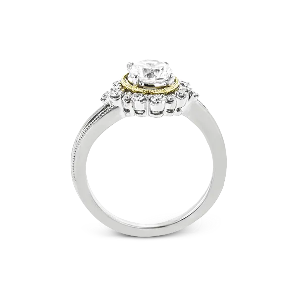 18k Two-tone Gold Semi-mount Engagement Ring Image 3 Diamond Showcase Longview, WA
