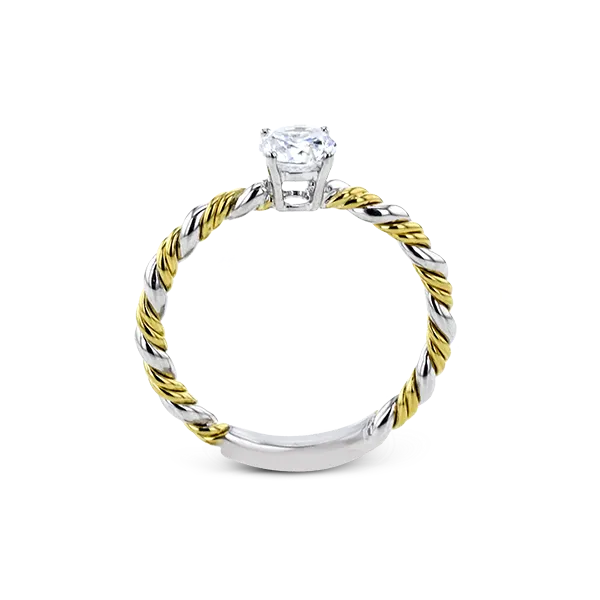18k Two-tone Gold Semi-mount Engagement Ring Image 3 Diamonds Direct St. Petersburg, FL